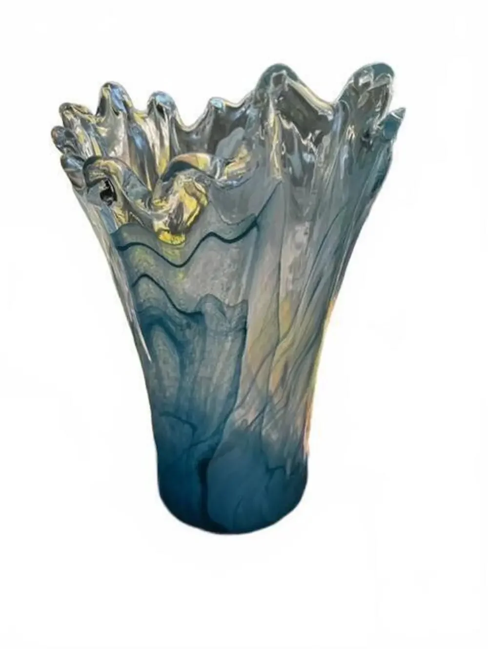 Vintage 1960s Ca' dei Vetrai Murano Glass Vase - 11.5